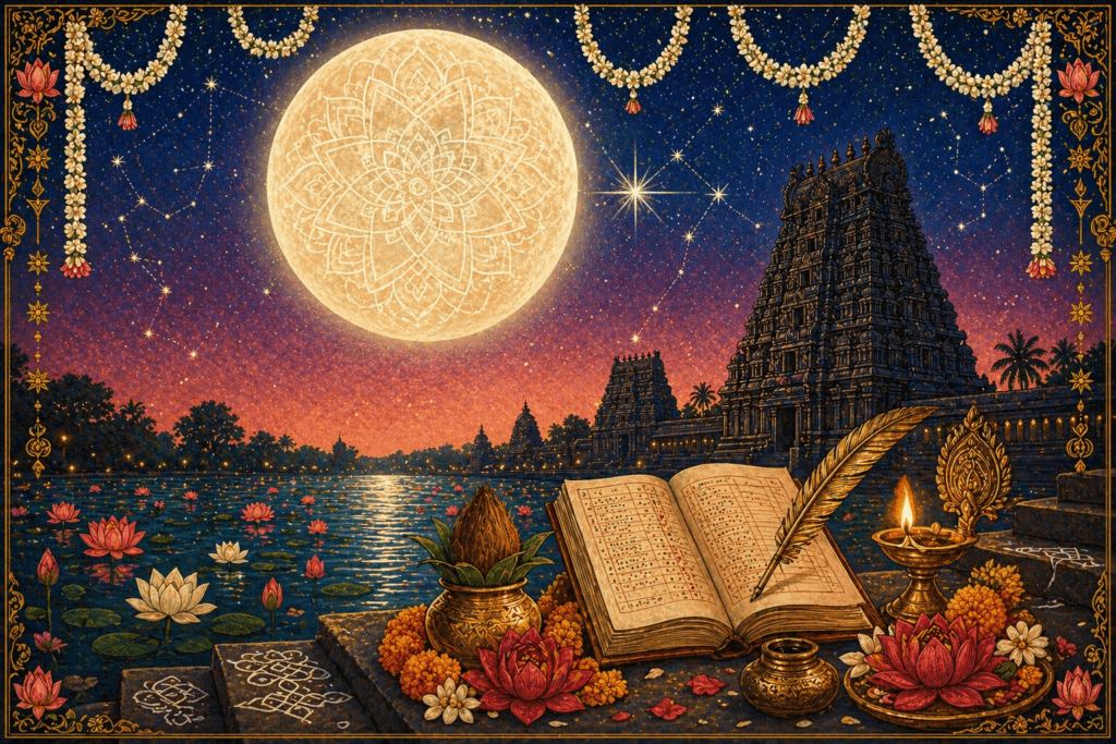 Chitra Pournami 2026 full moon Lord Chitragupta karma clearing