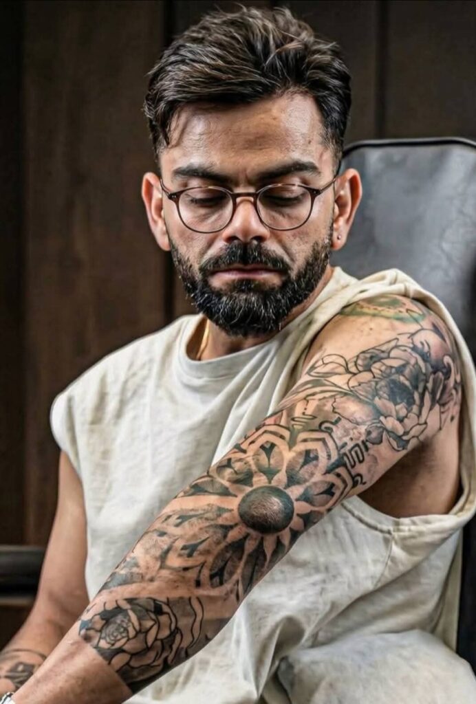 Virat Kohli Lotus Tattoo Meaning Explained AstroSure ai Virat Kohli Lotus Tattoo Meaning Explained AstroSure ai