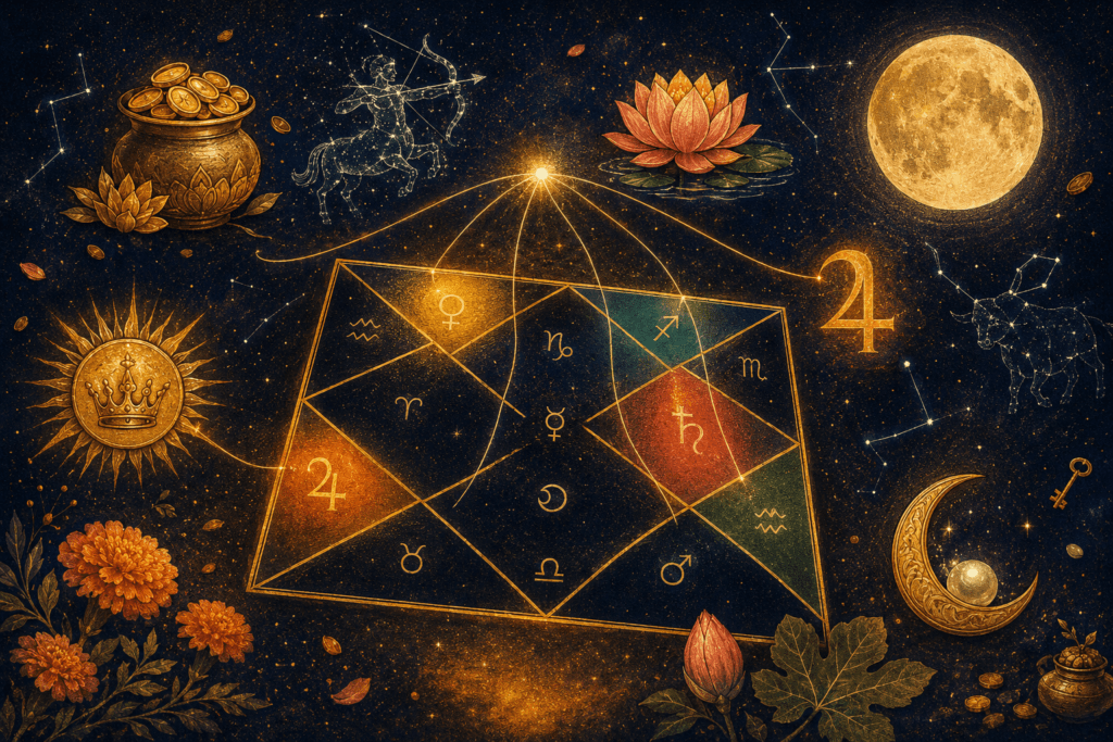 Wealth yoga in birth chart