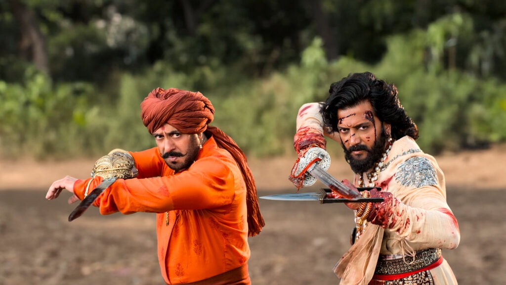Salman Khan and Ritiesh Deshmukh in Raja Shivaji
