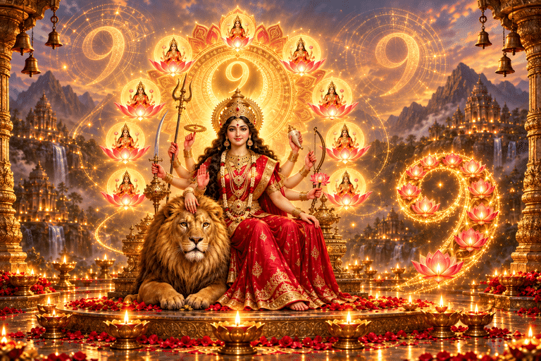 What Is the Connection Between Maa Durga and the Sacred Number 9?